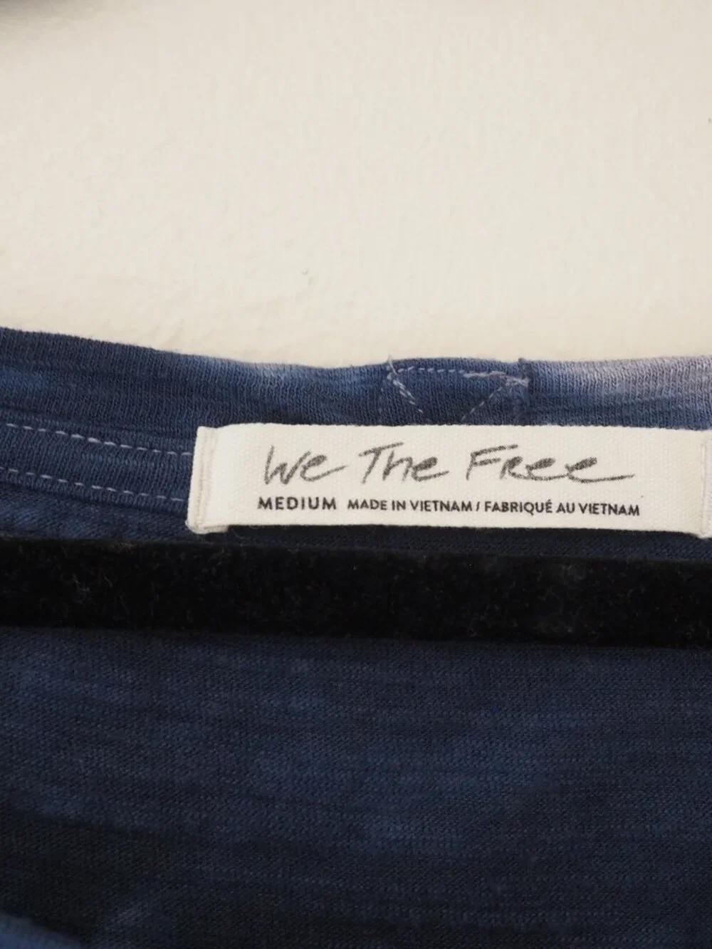 We The Free People Oversized Blue Tie-Dye Short Sleeve Tee Shirt sz M